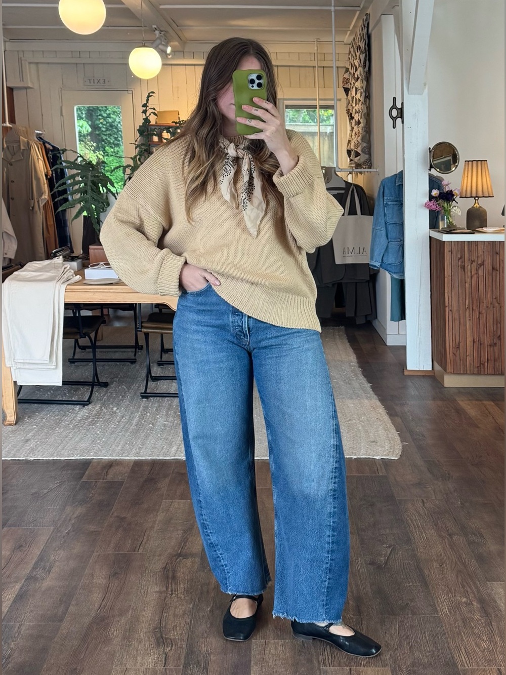 Agolde Luna High Rise Pieced Taper Jean in Split / 32